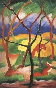 Franz Marc Weasels at Play (mk34) USA oil painting artist